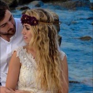 headband purple flowers